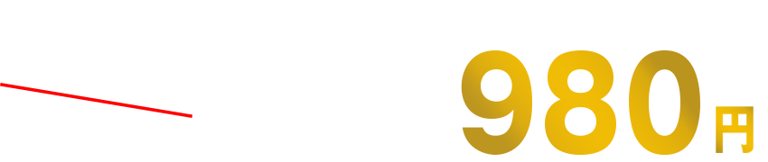 通常初回施術費10,000円のところ、初回限定980円。